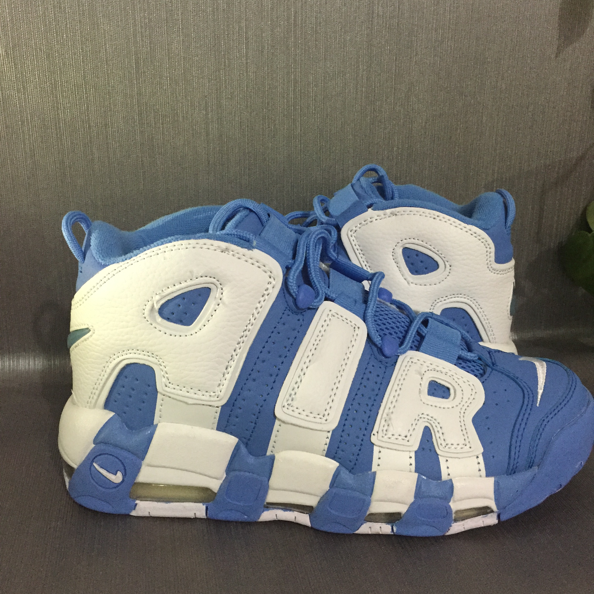 Nike Air More Uptempo White Blue Shoes